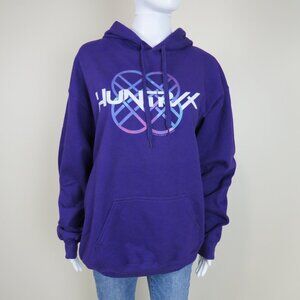 Netflix KPop Demon Hunters Huntr/x Logo Pullover Hoodie Unisex Medium Purple